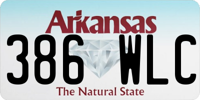 AR license plate 386WLC