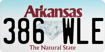 AR license plate 386WLE