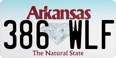 AR license plate 386WLF