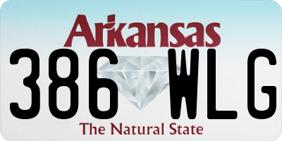 AR license plate 386WLG