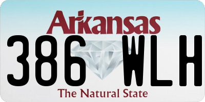 AR license plate 386WLH