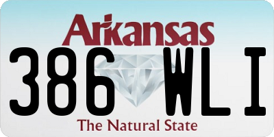 AR license plate 386WLI