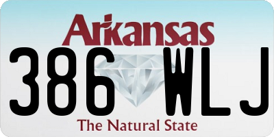 AR license plate 386WLJ