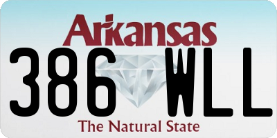 AR license plate 386WLL
