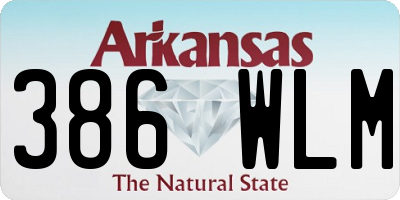 AR license plate 386WLM