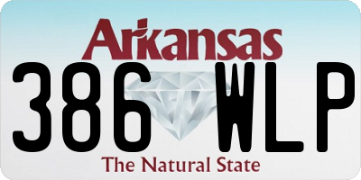 AR license plate 386WLP