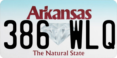 AR license plate 386WLQ