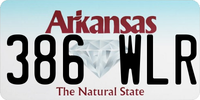 AR license plate 386WLR
