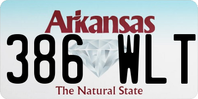 AR license plate 386WLT