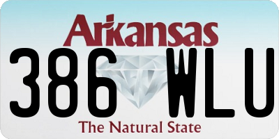 AR license plate 386WLU