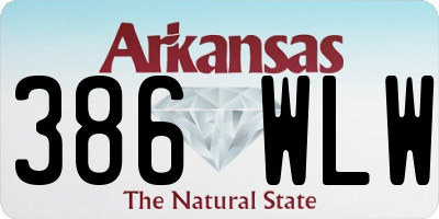 AR license plate 386WLW