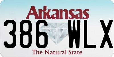 AR license plate 386WLX