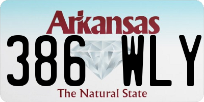 AR license plate 386WLY