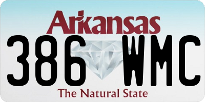 AR license plate 386WMC