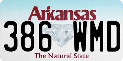 AR license plate 386WMD