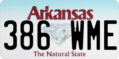 AR license plate 386WME
