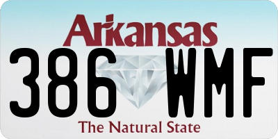 AR license plate 386WMF