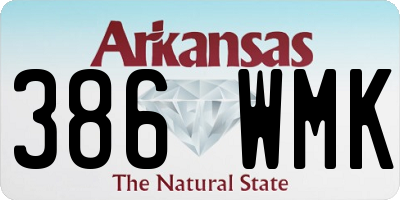 AR license plate 386WMK