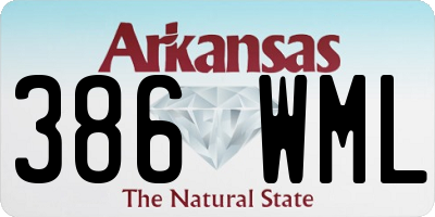 AR license plate 386WML