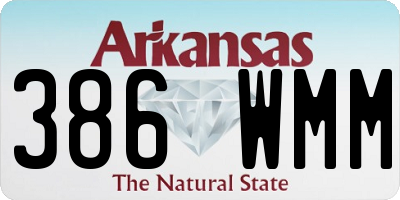 AR license plate 386WMM
