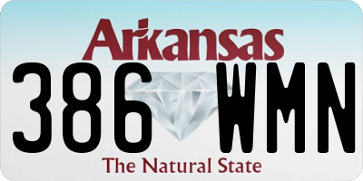 AR license plate 386WMN