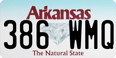 AR license plate 386WMQ