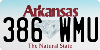 AR license plate 386WMU