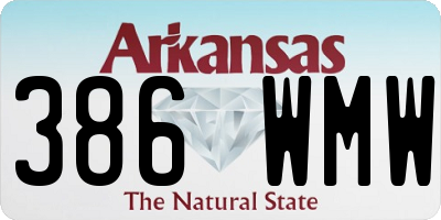 AR license plate 386WMW