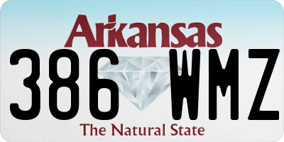 AR license plate 386WMZ