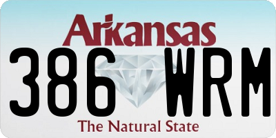 AR license plate 386WRM