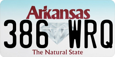 AR license plate 386WRQ