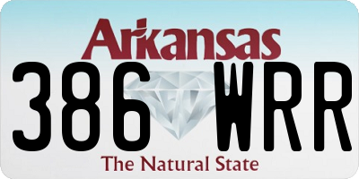 AR license plate 386WRR
