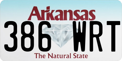 AR license plate 386WRT