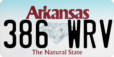 AR license plate 386WRV