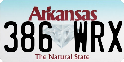 AR license plate 386WRX