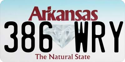 AR license plate 386WRY