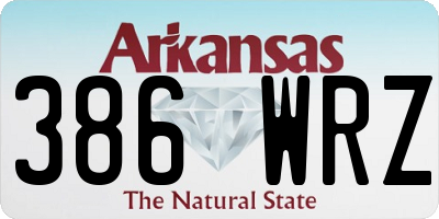 AR license plate 386WRZ