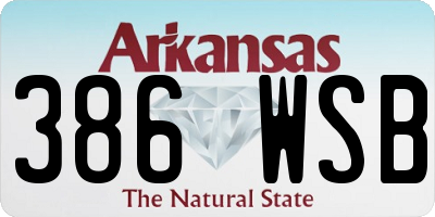 AR license plate 386WSB