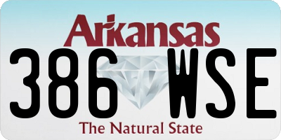 AR license plate 386WSE