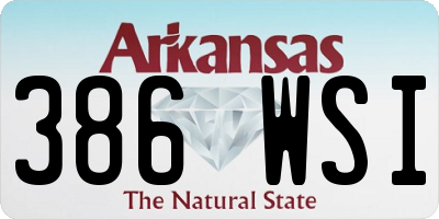 AR license plate 386WSI