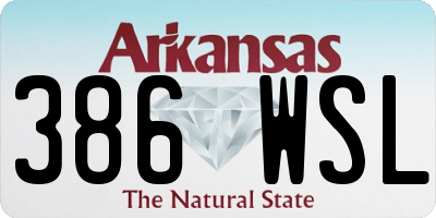 AR license plate 386WSL