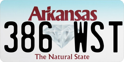 AR license plate 386WST