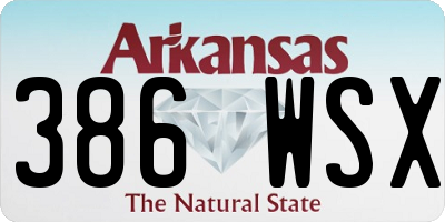 AR license plate 386WSX
