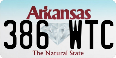 AR license plate 386WTC