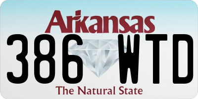 AR license plate 386WTD