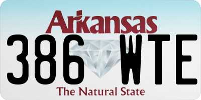 AR license plate 386WTE