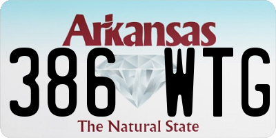 AR license plate 386WTG