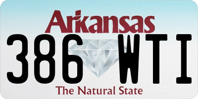 AR license plate 386WTI