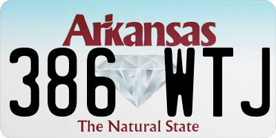 AR license plate 386WTJ