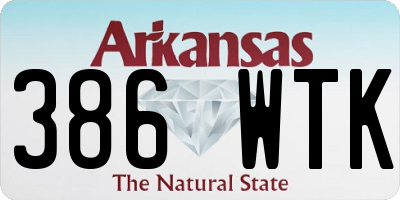 AR license plate 386WTK